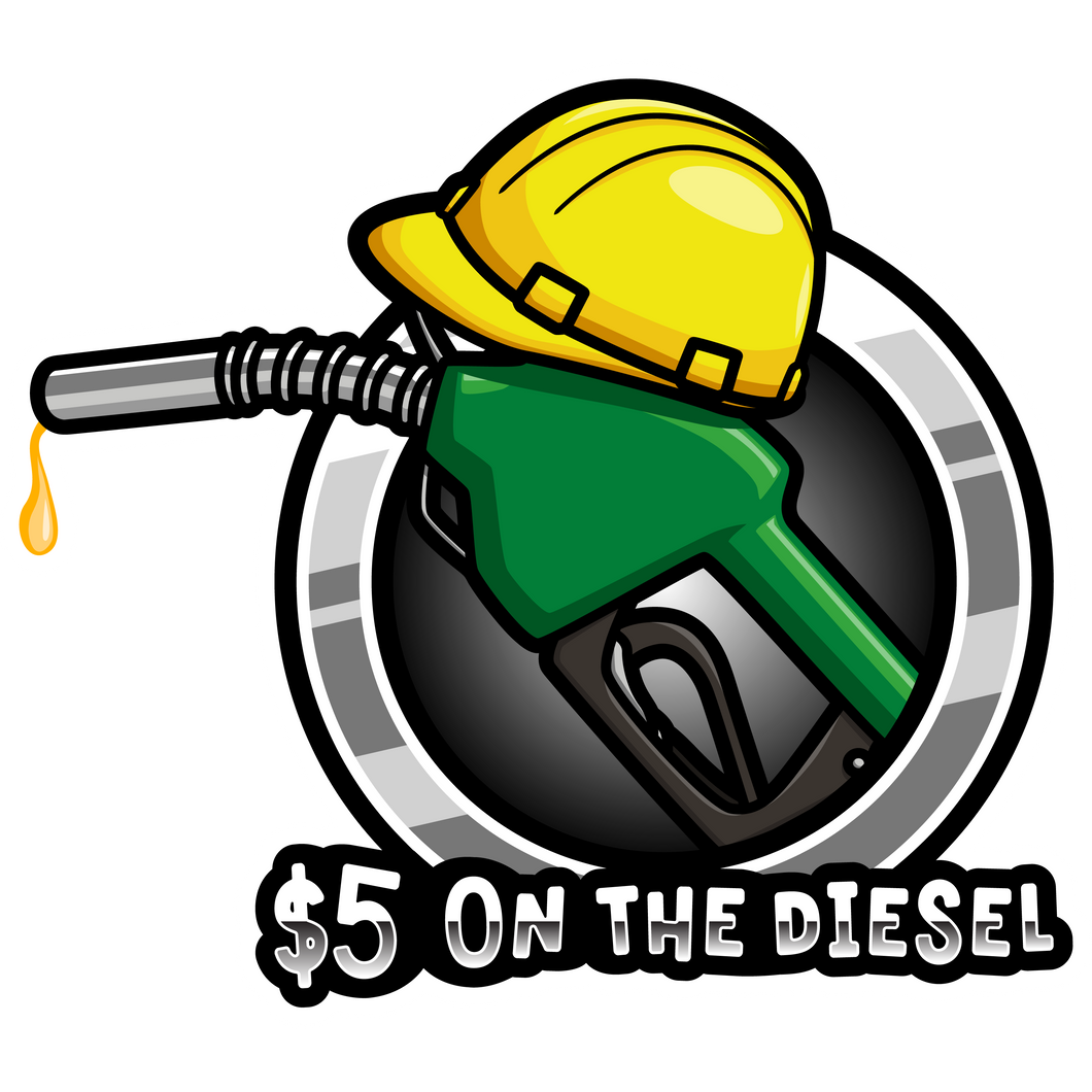 FIVE ON THE DIESEL STICKER